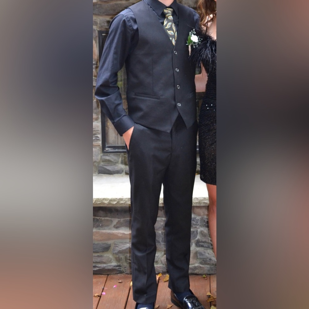 Mens slim fit xs formal 3 pc suit